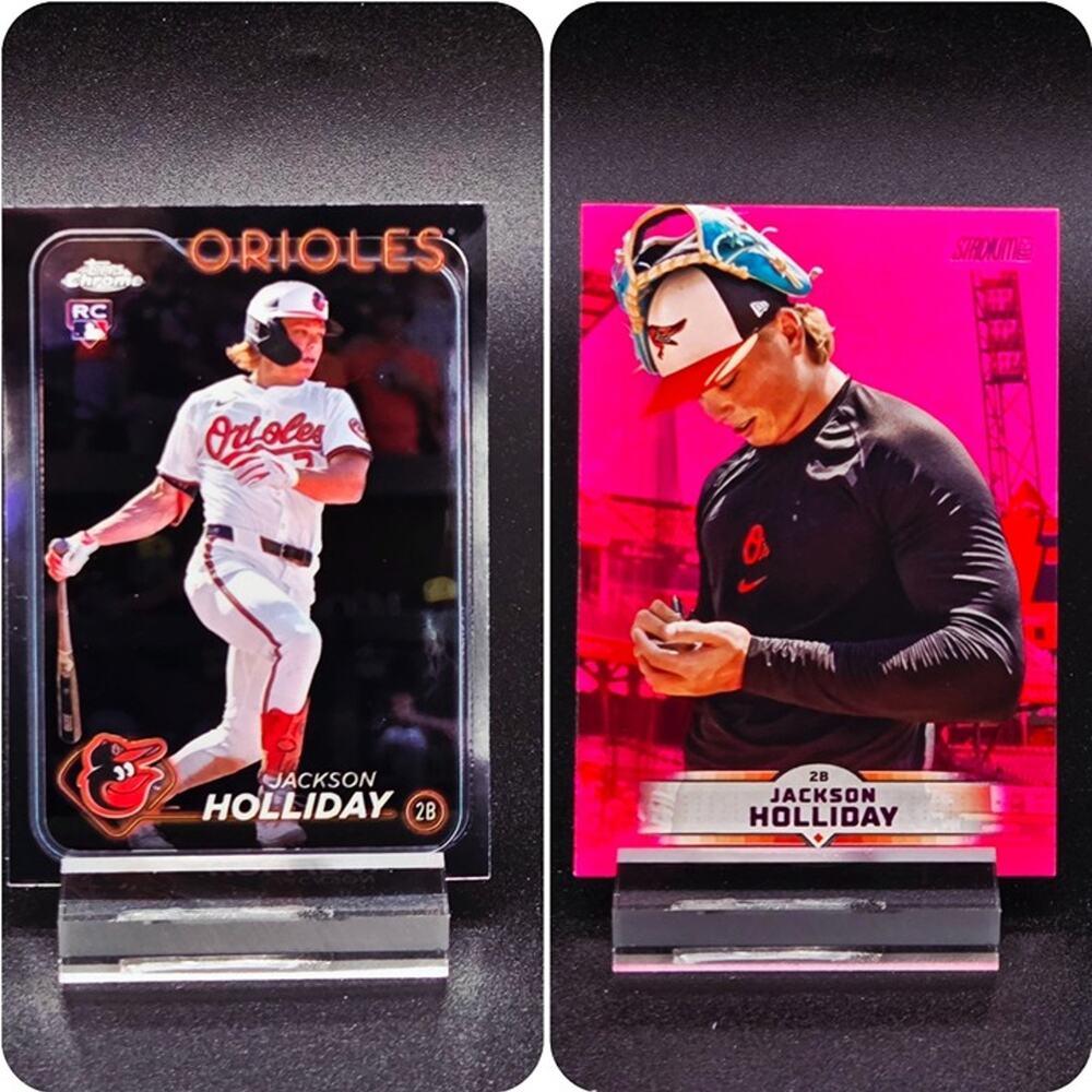 Jackson Holliday Pink Topps Chrome RC Baltimore Orioles Star Rookie